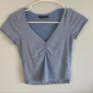 Brandy Melville Blue Floral Top